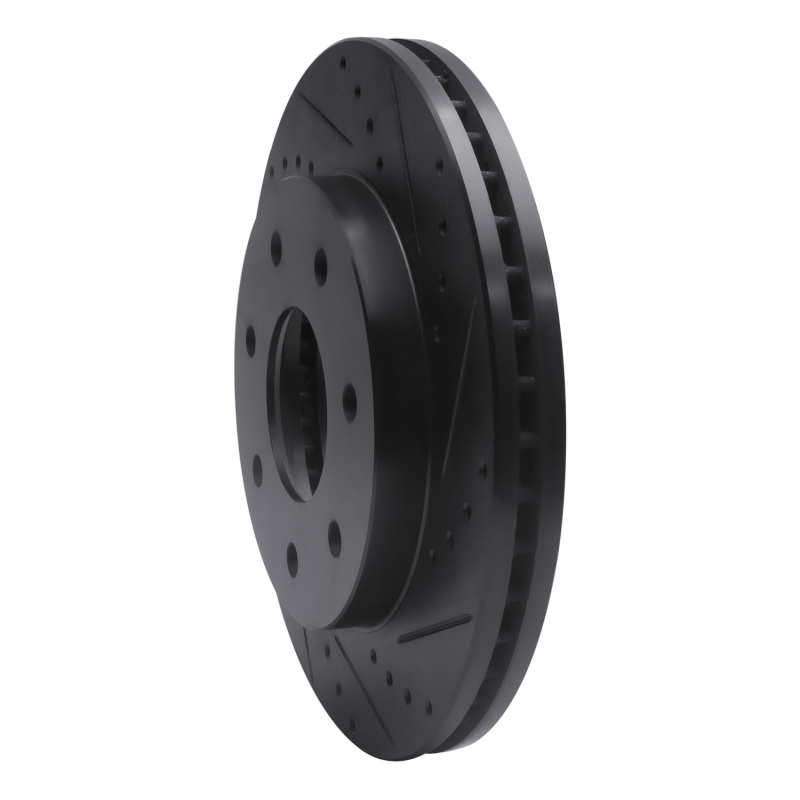 Ford F-150 Brake Rotor (1) - Front Right - R1 Concepts - Drilled & Slotted - Black - `04-`08